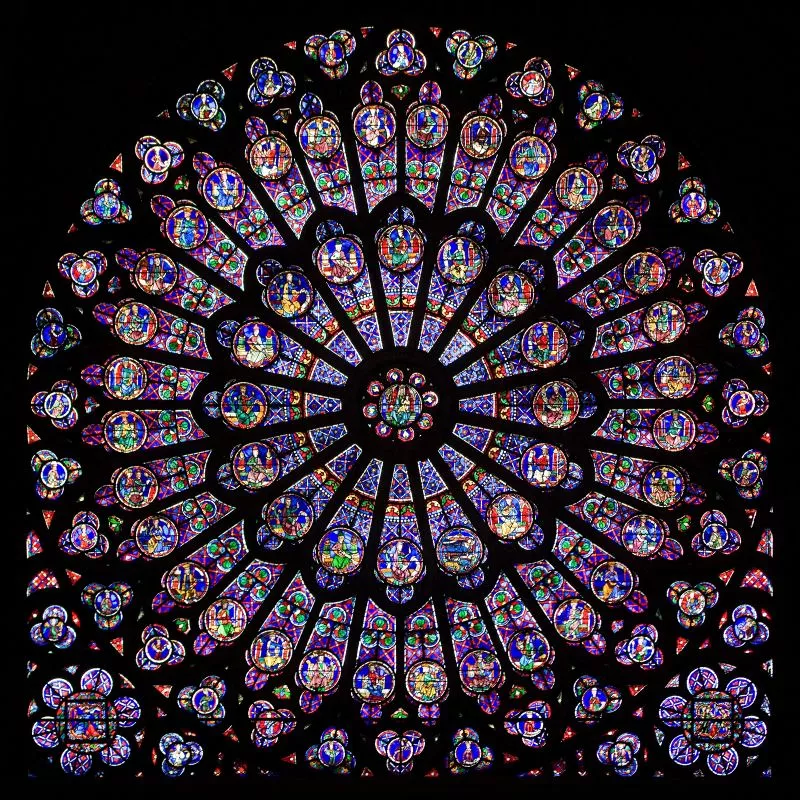 North Rose Window of the Cathedral of Notre-Dame