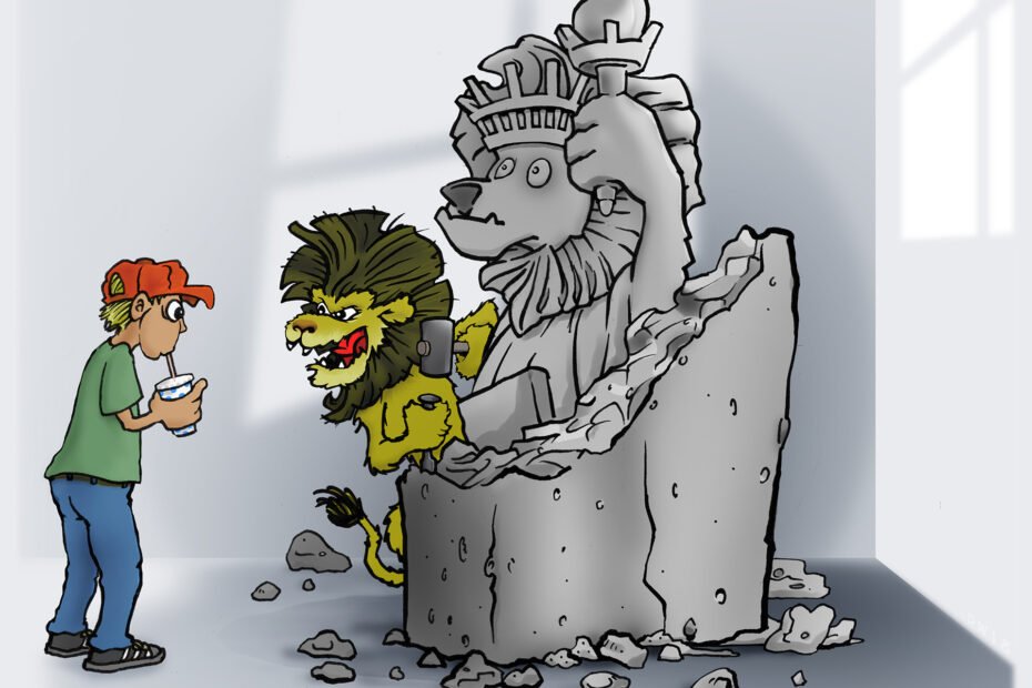 Aesop's Fable, the Man and the Lion